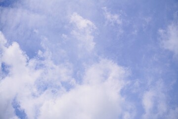 Soft White Clouds Drifting in a Vast Blue Sky.