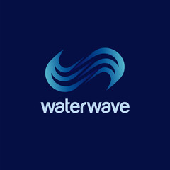 Vector logo design template. Water Wave sign.		