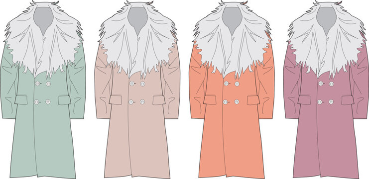 Fashionable Winter Coats with Fur Collar A Colorful Collection