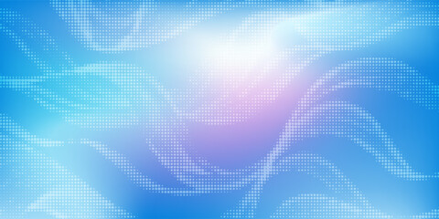 Abstract blue gradient background with shining lines waves