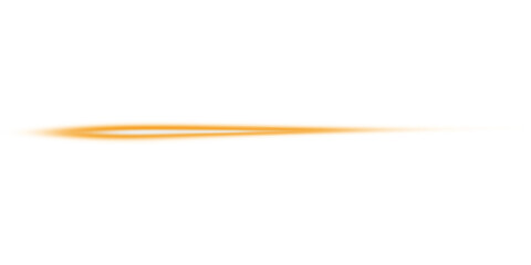 Horizontal Gold Streak with a Transparent Background