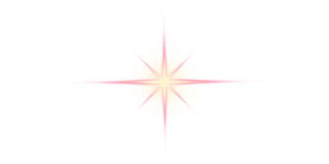 Isolated Glowing Star Shape with a Transparent Background