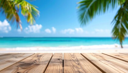 Fototapeta premium Relaxing day at the beach tropical paradise photography vibrant ocean view sunny atmosphere vacation vibes