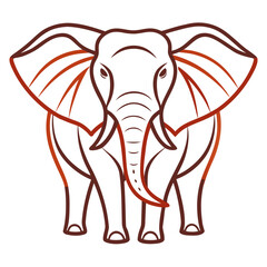 elephant cartoon isolated on white
