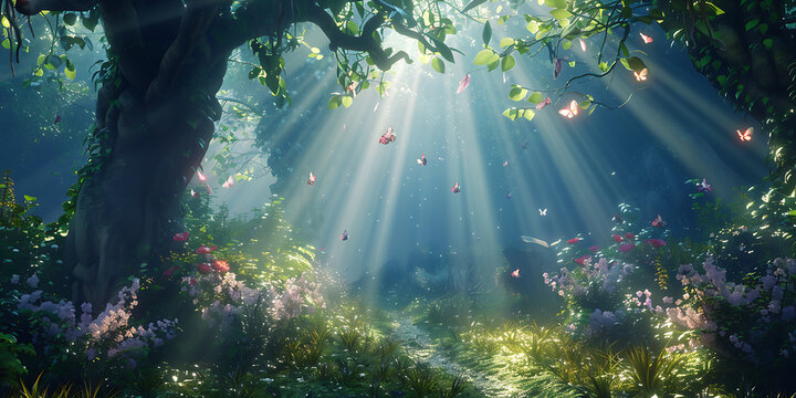 Active man stretches on path during golden hour light