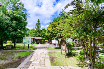 山形河北町の紅花資料館の静かなたたずまい
