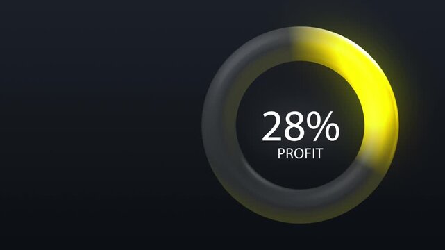Gleaming Gold Half-Circle Data Visualization Progress Bar