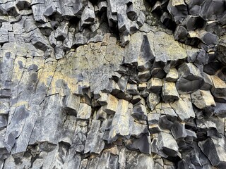 Basalt Columns and Black Sand Beach at Reynisfjara, Vík í Mýrdal, South Iceland