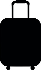 Black suitcase for travel isolated on white