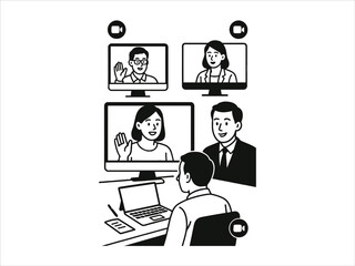 Creative Design Team Collaboration illustrators and designers working