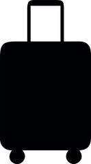 Black suitcase for travel isolated on white