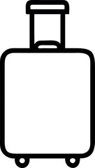 Black suitcase for travel isolated on white