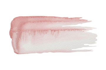 Abstract dusty rose watercolor brush stroke with textured edges, ideal for artistic accents, backgrounds, and design elements. background removed