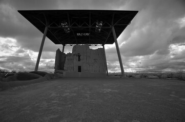 Casa Grande National Monument Black and White