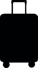 Black suitcase for travel isolated on white