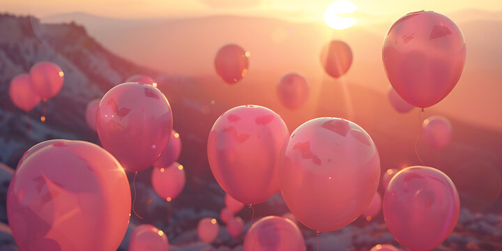 Snowy mountain peaks rise above cloudscape vista