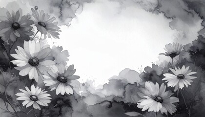 beautiful colorful flowers border frame background with copy space, graphic resource