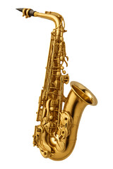 Golden Saxophone High quality Realistic image.