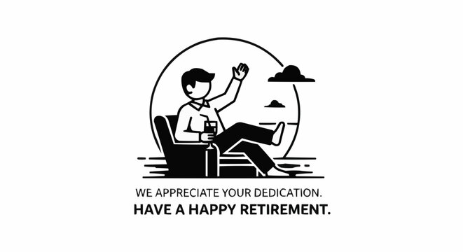 Happy retirement celebration for a dedicated employee with a toast to success