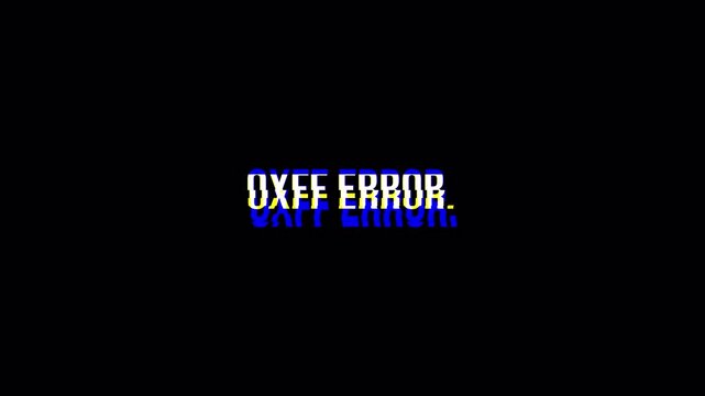 System Booting Glitch Text Animation with Chromatic Aberration on Black Background