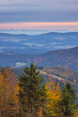 The Alps from Sumava/Bayerischer Wald in the autumn