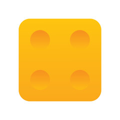 Logo icon dice orange texture cheese. Company and business logo template