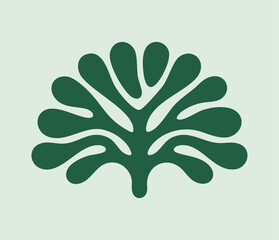 Obraz premium Abstract Seaweed or Coral Logo Organic Plant Vector