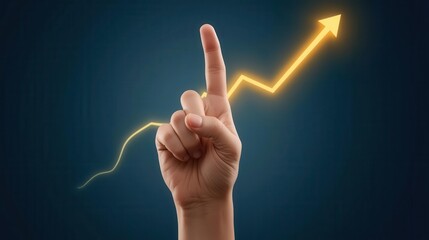 Inspiring growth action business sector hand gesture positive environment close-up view success concept