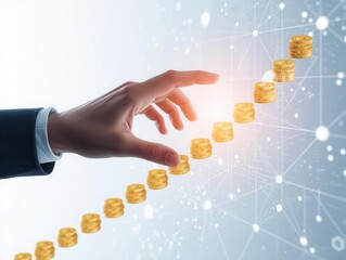 Investment growth strategies business environment financial content progress visualization optimistic perspective