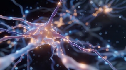 Abstract visualization of neural network architecture processing massive datasets, with vibrant energy flows between nodes, symbolizing AI-driven computation, deep learning systems, and