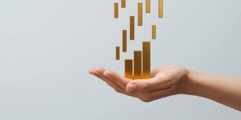 Financial growth visualization business environment infographic content minimalist viewpoint success concept