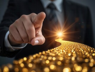 Motivational business leadership office image of success professional environment close-up view prosperity concept