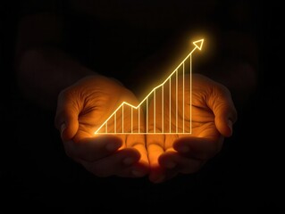 Investment growth strategy visualization business environment graphic design dark theme financial insights