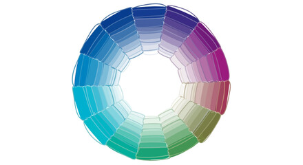 Obraz premium Colorful circular gradient palette in modern abstract design