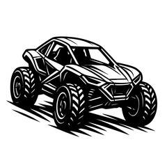 futuristic dune buggy concept with aerodynamic