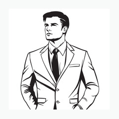 businessman in white suit