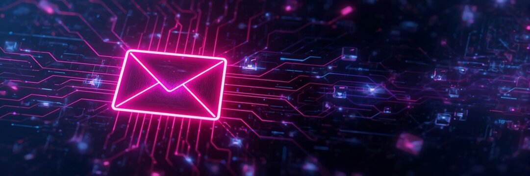 Email marketing concept digital communication email technology email security system