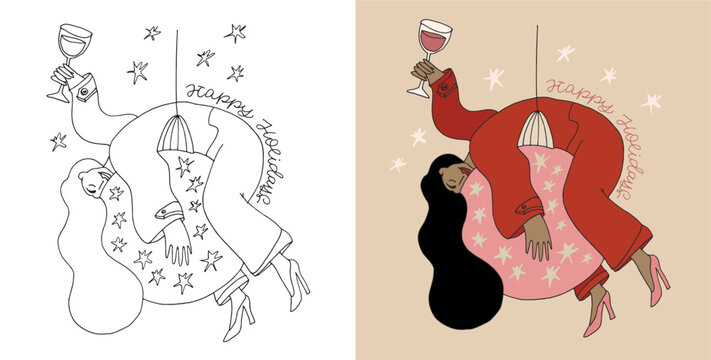 Cute hand drawn doodle lettering quote. Lettering for t-shirt design, mug print, bag print, clothes fashion. 100% hand drawn vector image.