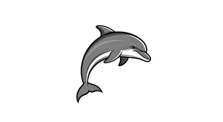 Naklejka premium Dynamic Pop Art Dolphin Mascot Logo for Leisure and Water Activity Brand