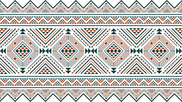 Ethnic pattern seamless geometric design. Traditional design for background, carpet, wallpaper, clothes, wrapping cloth, batik. Vector illustration.