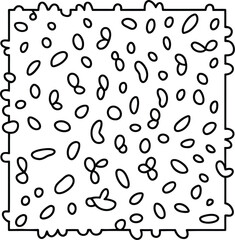 Abstract organic shapes pattern with irregular border icon vector illustration