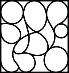 Abstract organic shapes and curves forming a geometric pattern Keywords: abstract, organic, shapes