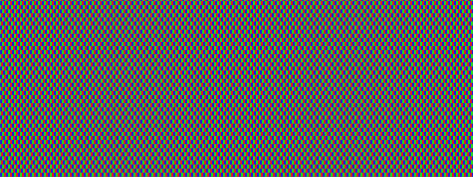 RGB screen with IPS LED pattern and dot panel for technology noise or bulb videowall background. Emitting design line and purple billboard with gradient show and glitch effect illustration.