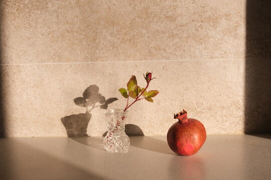 Paired objects in the kitchen early in the morning. Light and shadows