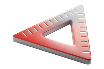 A 3d triangular ruler or set square.