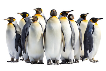 Fototapeta premium emperor penguins isolated on white background ,PNG. AI Generated 