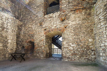Tenczynski Castle in Rudno, Poland. Ruins of an ancient castle.