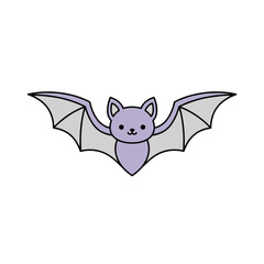 Cute Little Bat Flying for Halloween Night