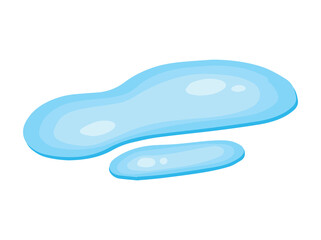 Water Puddle Element Cartoon Style
