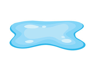Water Puddle Blue Liquid Element
